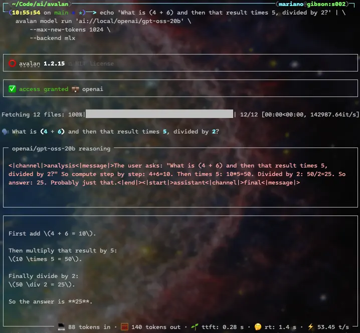 OpenAI's reasoning model responding to a math question